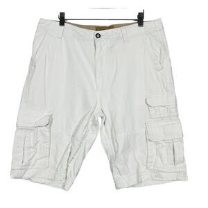 NEW! Iron Co. NY Cargo Shorts Casual Long White - 33